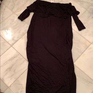 Black off the shoulder boutique dress large